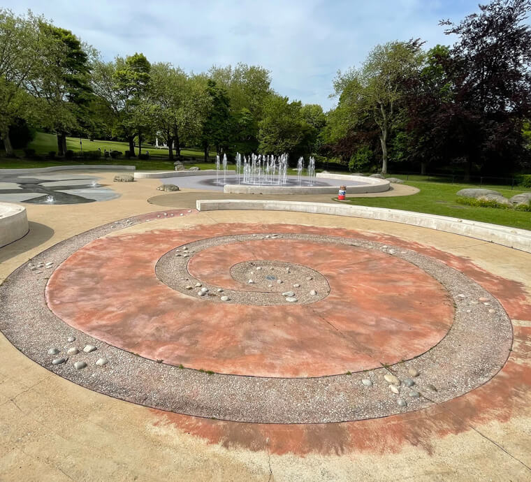 Water splash play area Clifton Park Rotherham